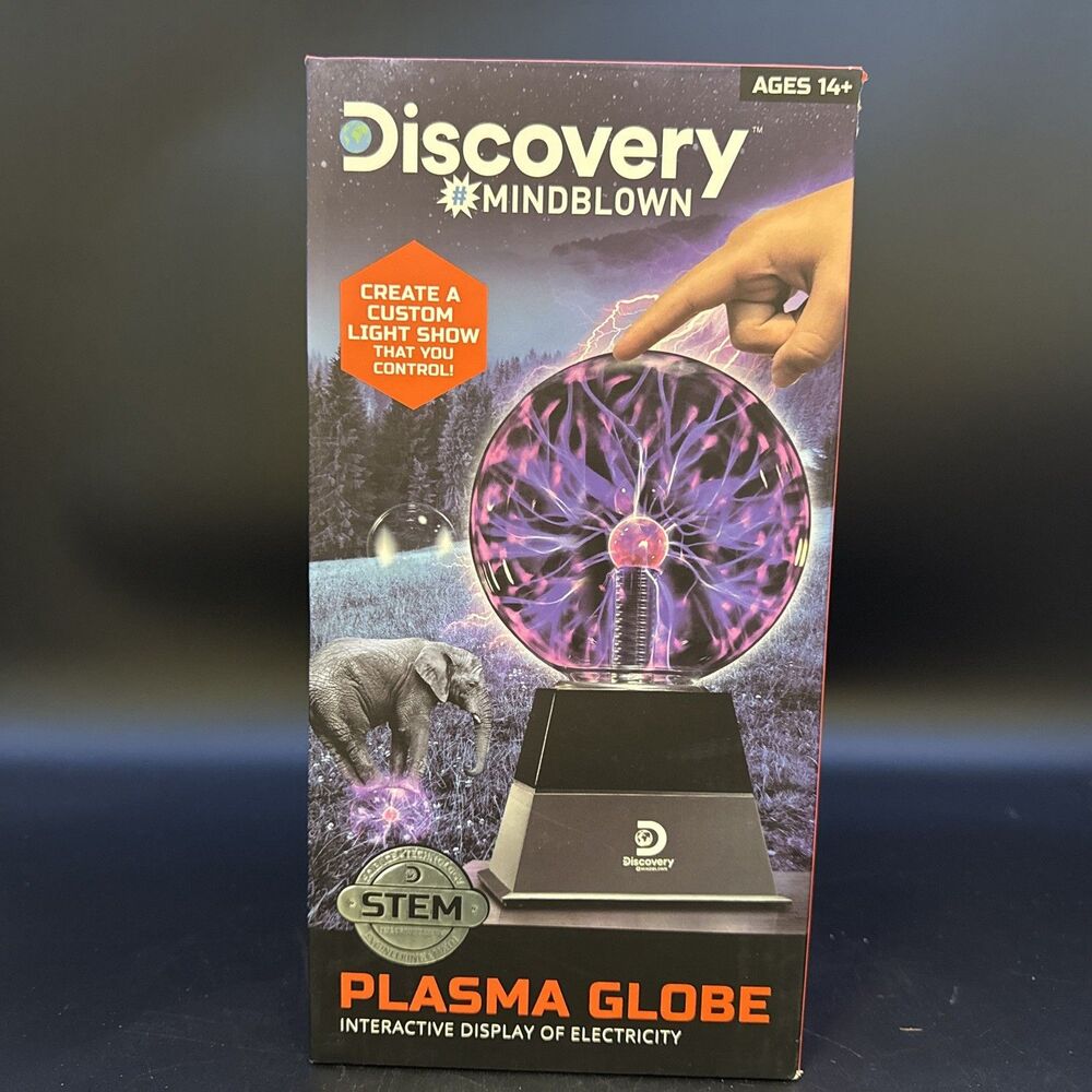 Discovery Plasma Globe 6" Globe Reacts to Touch, Voice & Music.